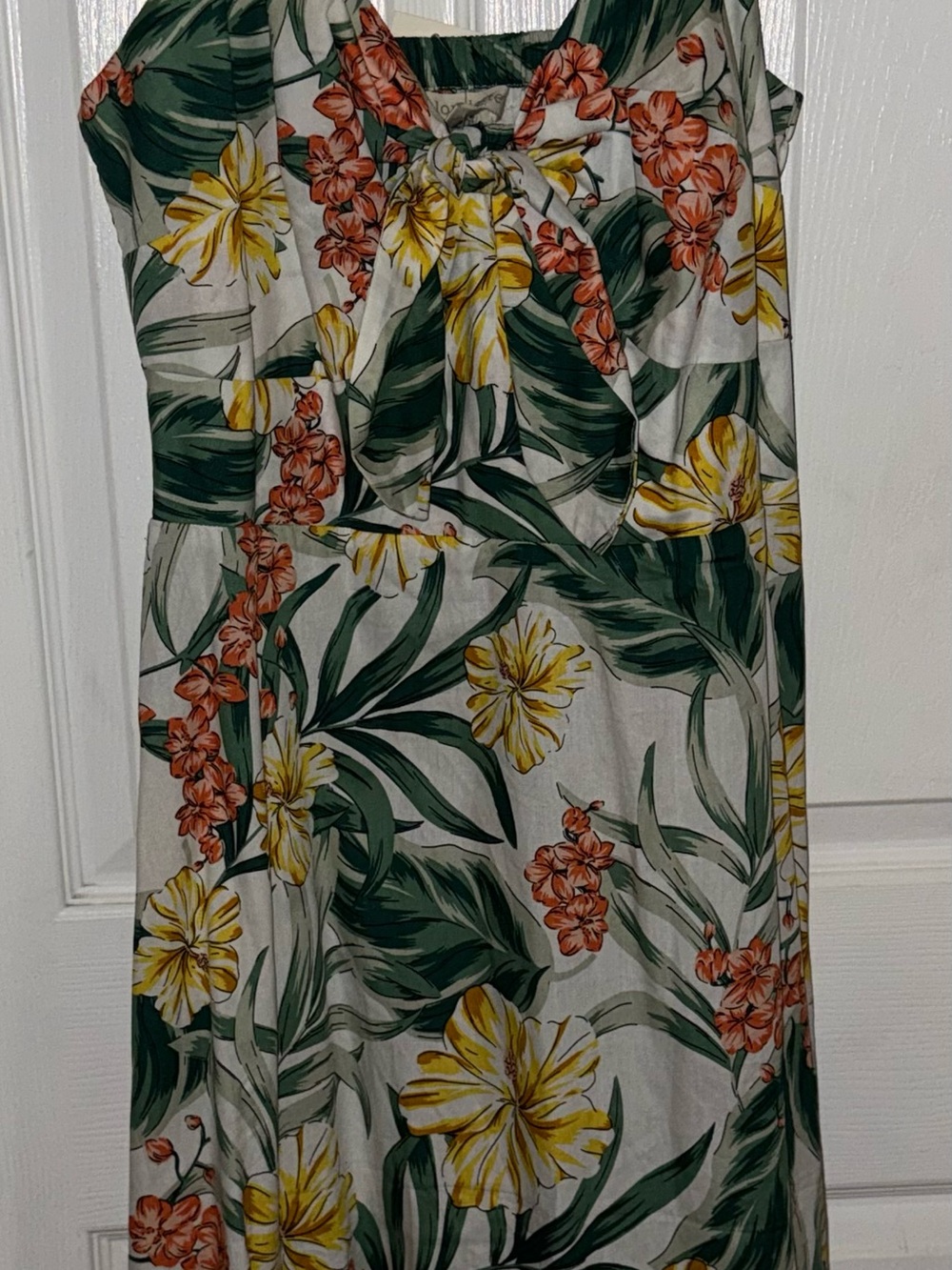 loralette Floral Maxi dress in Green, Yellow & Orange. NWT